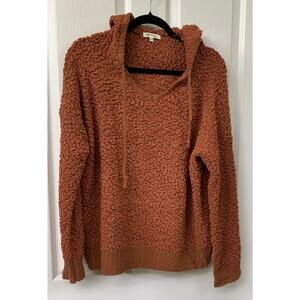 Miracle brand popcorn oversized small medium hoodie sweater rust copper soft
